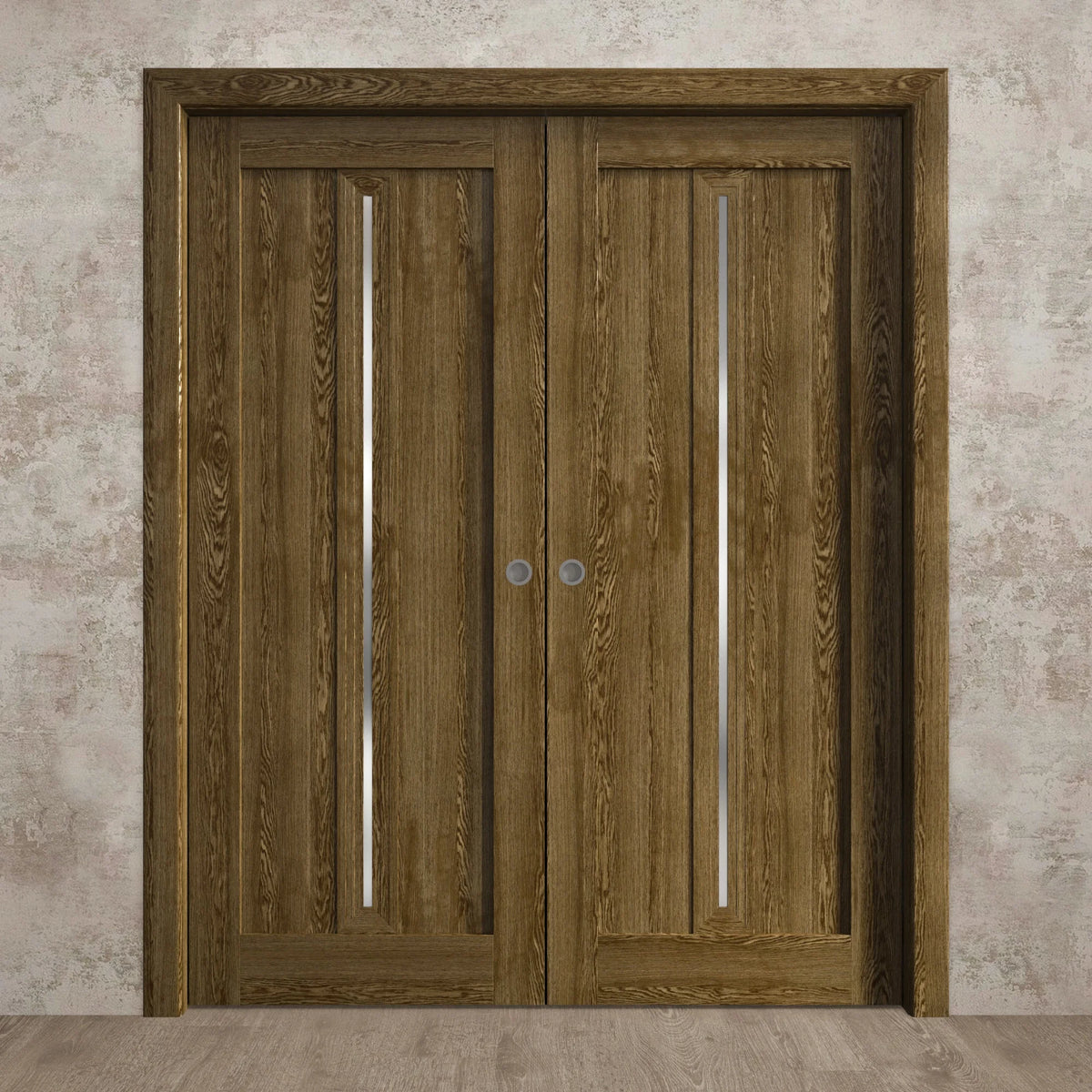 Sliding French Double Pocket Doors 48 x 84 inches Solid Wood C9525