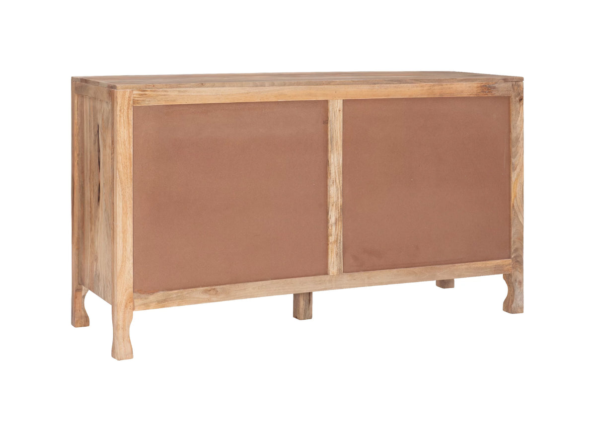 Antique Brown 2-Door Cabinet with Shelves Q290133