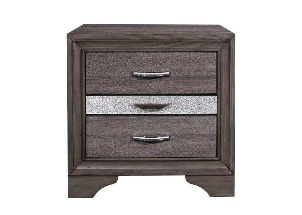Queen Bedroom Set 5Pcs Weathered Grey W58513