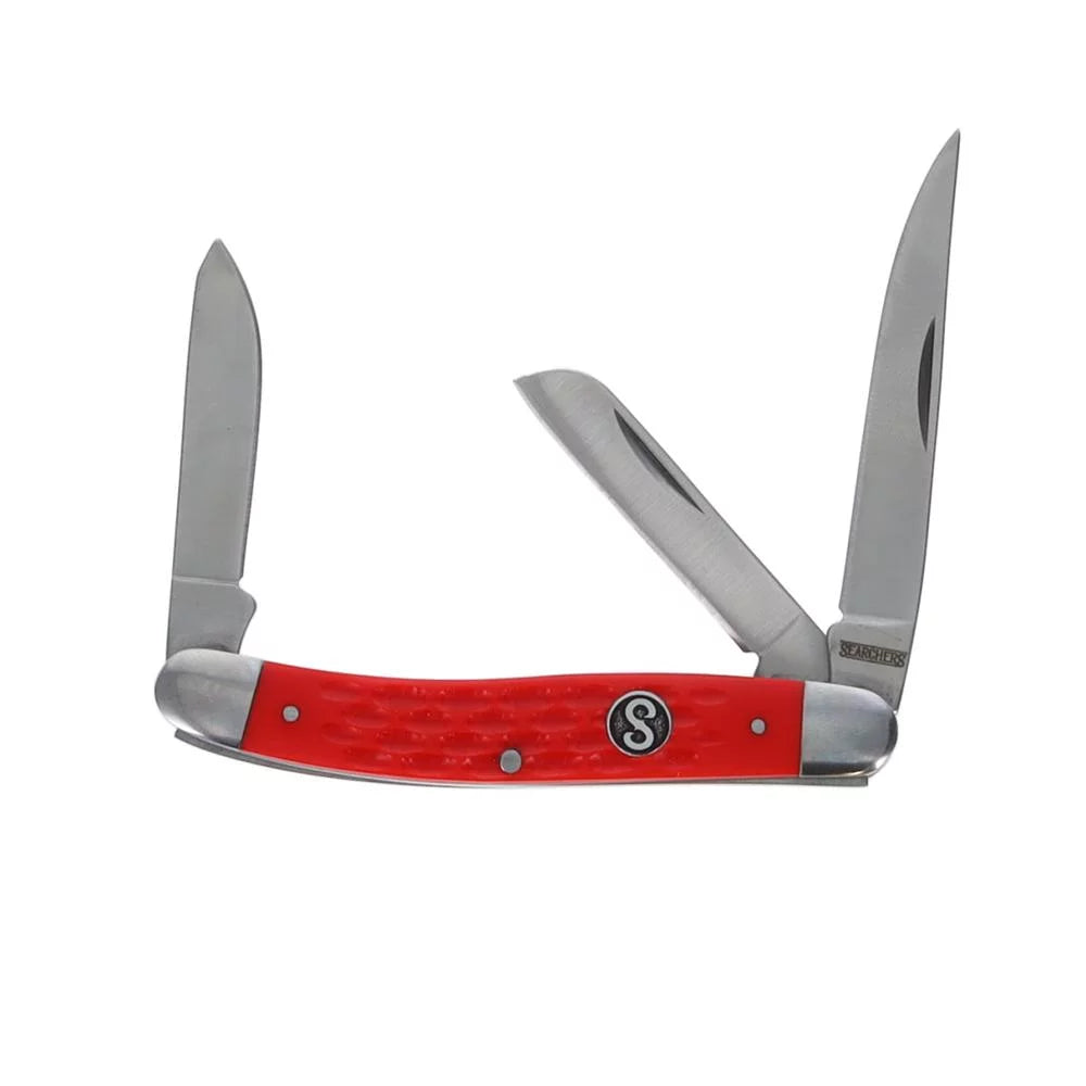 3.5-Inch Red Folding Pocket Knife D799095