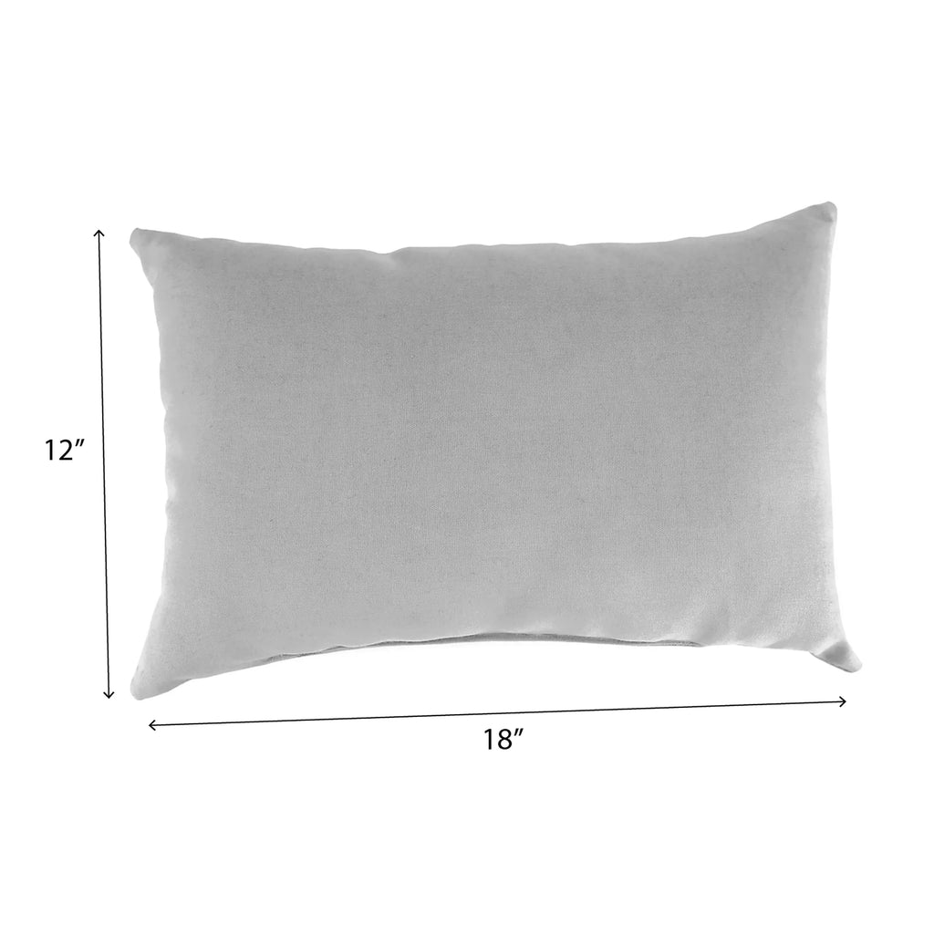 12" x 18" Black Floral Rectangular Outdoor Throw Pillow (2 Pack) N77380