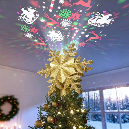 Christmas Tree Topper Lighted Silver Snowflake G28786